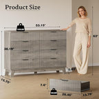 BORNOON 53" Tall Dresser for Bedroom, 8-Drawer Fluted Chest of Drawers - Image 2