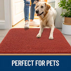 OLANLY Dog Door Mat for Muddy Paws 47x20, Super Absorbent Chenille Mud Mat | - Image 6