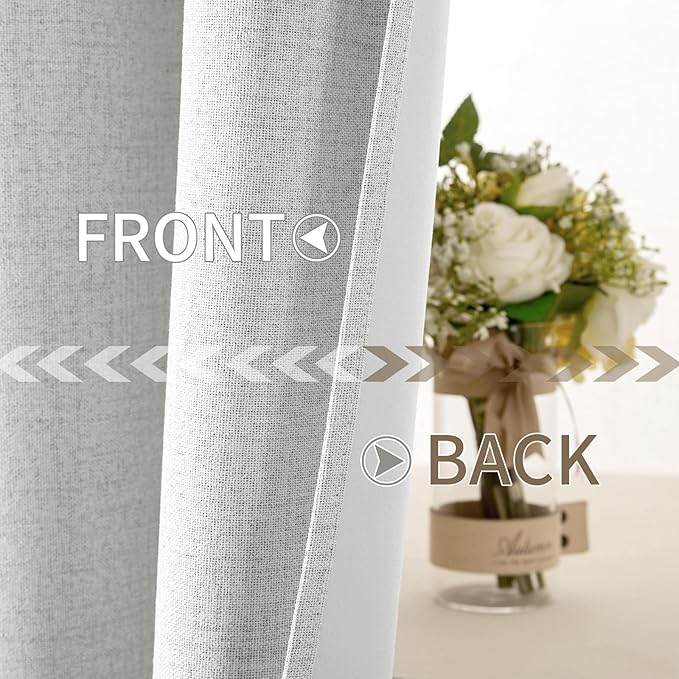 MIULEE 100% Blackout Linen Curtains - Image 6