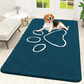 OLANLY Dog Door Mat for Muddy Paws 59x35, Paw Print Design Chenille Mud Mat | by OLANLY