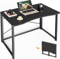 Huuger Folding Desk for Small Spaces, 31.5 Inch Foldable Computer Table by Huuger