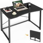 Huuger Folding Desk for Small Spaces, 31.5 Inch Foldable Computer Table by Huuger