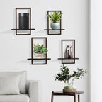PHOENANCEE Square Floating Shelves, Wall Plants Holder, Bathroom Wall Decor - Image 5