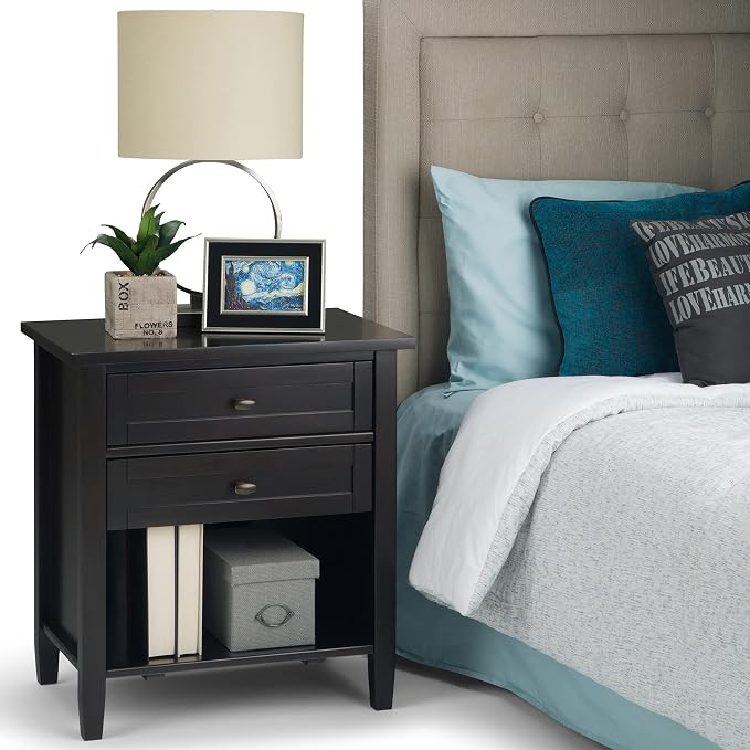 SIMPLIHOME Warm Shaker Bedside Table - Image 2