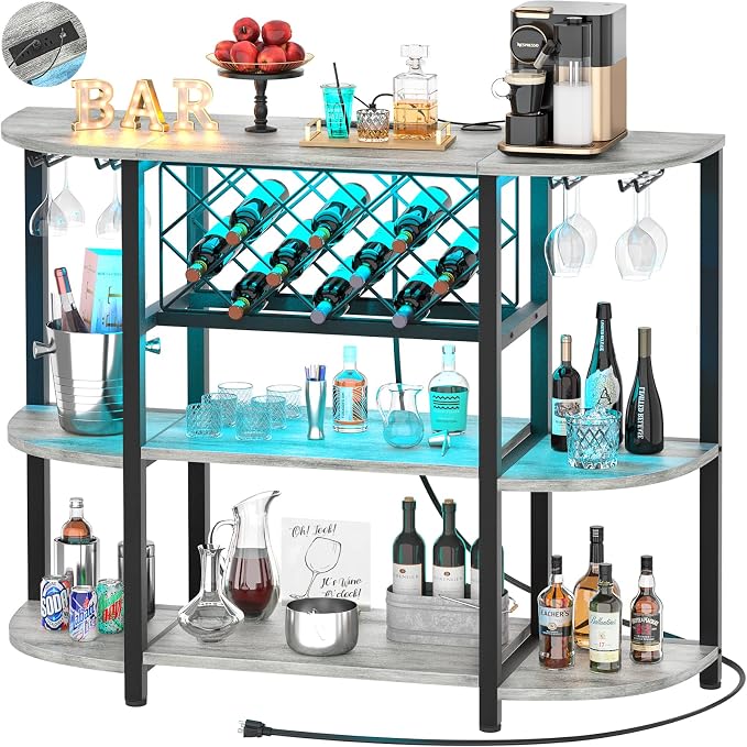 Unikito 4-Tier Metal Coffee Bar Cabinet by Unikito