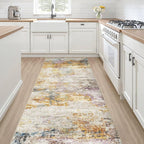 LOONGRUG Runner Rug 2x5 Washable Non-Slip Kitchen Neutral Modern Rug | Abstract by LOONGRUG