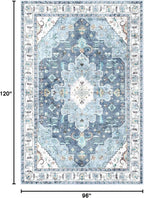 SERISSA 8x10 Washable Non Slip Boho Area Rug - Image 2