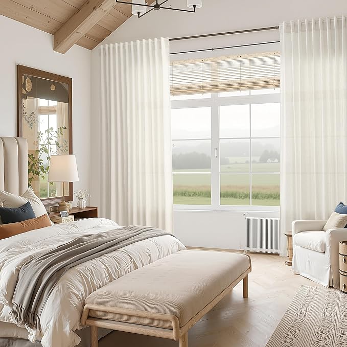 Natural Linen Curtains 108 Inches Long - Image 7