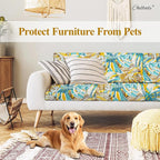 CALBODE 12pcs Outdoor Tropical Plant Printed Sofa Seat Cushion Covers Strechable - Image 5