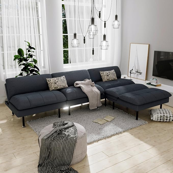 Ribilake 2 Sets 70" Futon Sofa Bed, 4 in 1 Multi-Function Couch Sleeper by RIBILAKE
