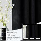 NICETOWN Faux Linen Black Blackout Curtains 84 inches Long - Image 5