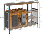 X-cosrack Wine Bar Rack Cabinet - Image 2