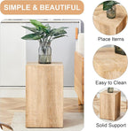 Rustic Natural Rectangular End Coffee Table, Modern Elegant Bedside Nightstand - Image 5