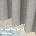 Grey Semi Sheer Linen Curtains 90 Inch Long - Image 6