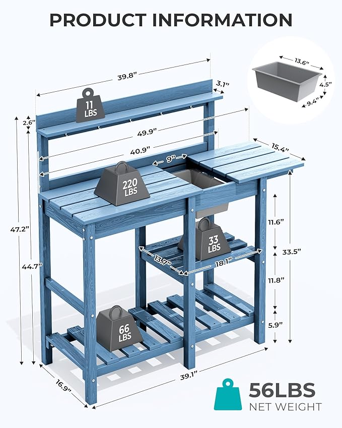 SERWALL Outdoor Potting Bench - Image 3