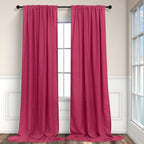 Pitalk Christmas Red Hot Pink Curtains - Image 8