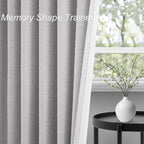 Topfinel Extra Long Total Blackout Grey Linen Curtains 108 Inches Long - Image 4