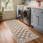 GarveeHome 2.5x8 Checkered Kitchen Runner Rug - Image 2