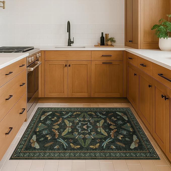 Green and Black Entryway Rug - Image 3
