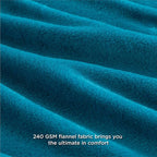 Bedsure GentleSoft Fleece Blankets King Size Teal - Image 5