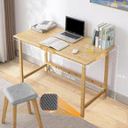 Nnewvante 47 Inch Computer Desk, Bamboo Writing Desk, Modern Simple Work Desk - Image 4