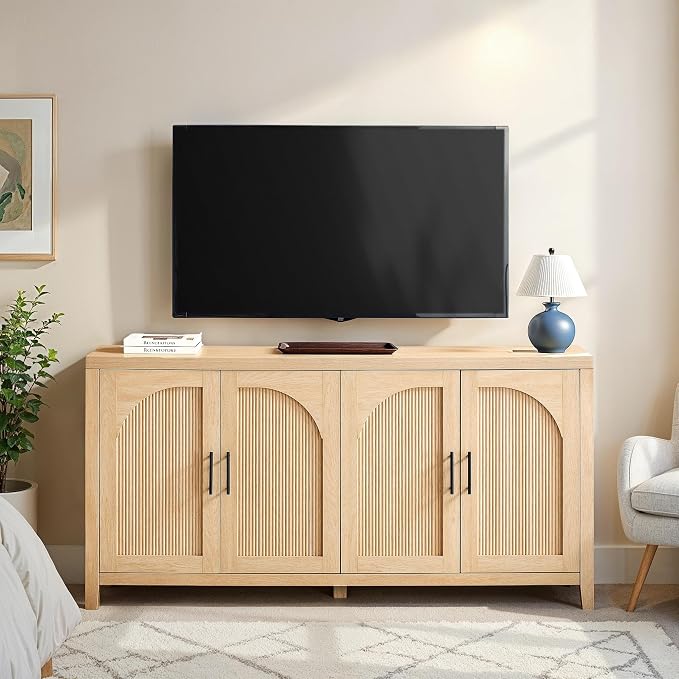 Walker Edison Sasha 4-Door Reeded Sideboard Buffet - Image 2