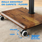 Rfiver Rolling TV Stand for 32 to 55 60 Inch TVs up to 88lbs, Height Adjustable - Image 7
