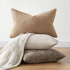 MIULEE Decorative Couch Throw Pillow Covers 18x18 Inch Khaki Camel 2 Pack | - Image 6