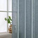 MIULEE Dusty Blue Linen Curtains 37x84 Inch Length Soft Thick - Image 4