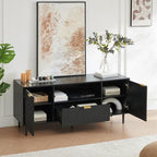 Okvnbjk Black TV Stand for 65 Inch TV, TV Consoles for Living Room, TV Stand - Image 2