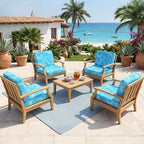 8Pcs Patio Cushion Covers Stretch Outdoor Furniture Protector Slipcovers | - Image 6