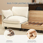 Ihanherry 141" Oversized V-Shaped Modular Sectional Couch, 9-Seater Cloud Sofa - Image 6