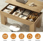 FABATO 41.7'' Lift Top Coffee Table, Wooden Rectangle Coffee Table - Image 6