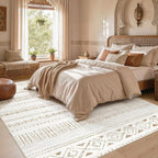 cotiled Boho 12x15 Area Rug for Living Room: Large Moroccan Washable Rug | - Image 6