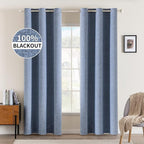 MIULEE 100% Blackout Linen Curtains by MIULEE