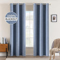 MIULEE 100% Blackout Linen Curtains by MIULEE