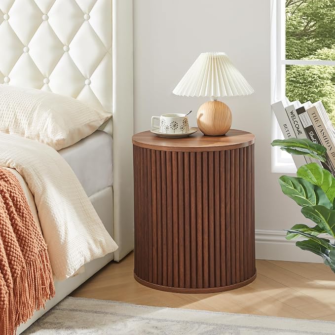 AVZEAR Fluted Round Side Table by AVZEAR