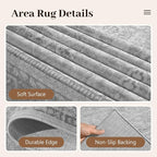 8x10 Ft Large Area Rugs for Living Room, Soft Non-Slip Machine Washable Rug - Image 6