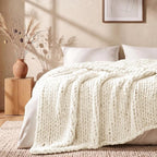 L'AGRATY Chunky Knit Throw Blanket - Image 8