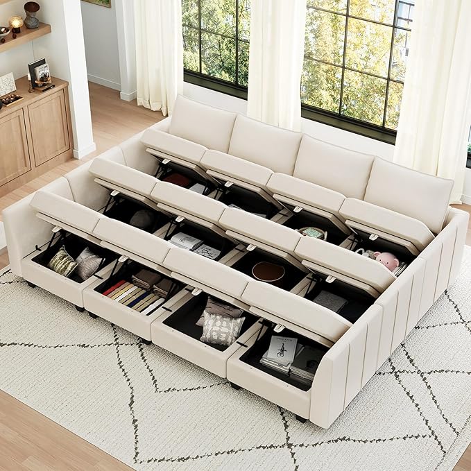 Belffin Oversized Modular Sectional Couch Sleeper Sofa - Image 4