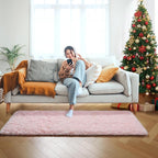 Pink Runner Rugs for Girls Bedroom Living Room, 2x6 Fluffy Bedside Area Rug | - Image 5
