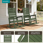 SERWALL Outdoor Rocking Chair, Oversized Rocking Chair - Image 9