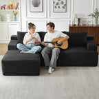 96" Cloud Sectional Couch with L-Shape Chaise, Modular Comfy Sofa Chaise Longue - Image 5