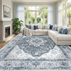 RELEANY Washable Area Rug, Large 10'x14', Water Repellent, Pet Friendly by RELEANY