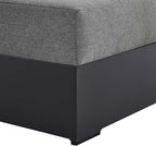 Modway Tahoe Powder-Coated Aluminum Outdoor Chaise Lounge in Gray Charcoal - Image 7
