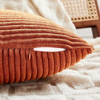 Fancy Homi Set of 2 Burnt Orange Lumbar Decorative Throw Pillow Covers 14x22 - Image 4
