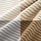 MIULEE Soft Corduroy Decorative Throw Pillow Covers Neutral 18x18 | Set of 4 - Image 3