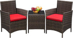 Greesum 3 Pieces Patio Furniture Sets Outdoor PE Rattan Wicker Chairs by BuynowfromGreesum