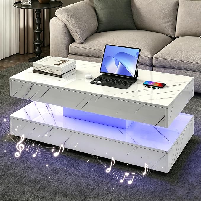 47.2" LED Smart Coffee Table by Unknown