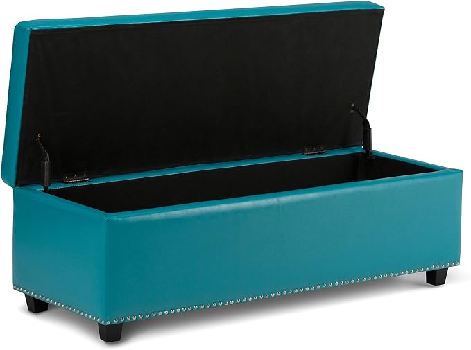 SIMPLIHOME Hamilton Storage Ottoman - Image 4